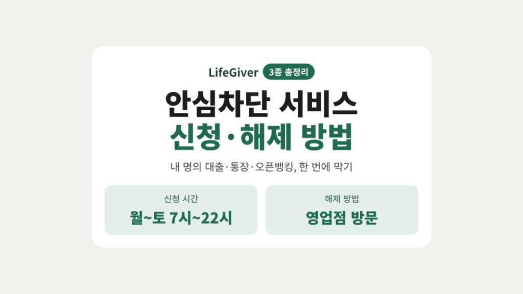 안심차단 서비스 신청·해제 방법 썸네일